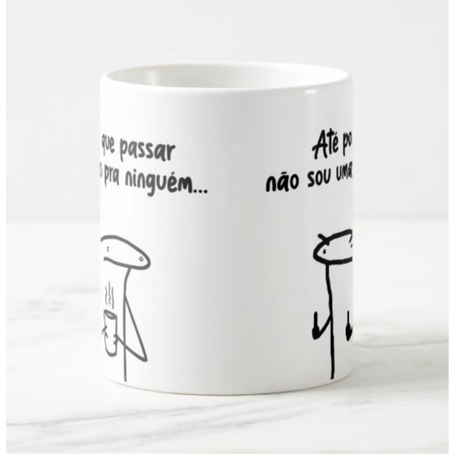 Caneca Flork Meme Boneco Palito Parou de Falar Comigo em Promoção