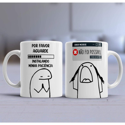 Caneca Meme Boneco Palito Flork Profissional De Ti - Corre Que Ta Baratinho