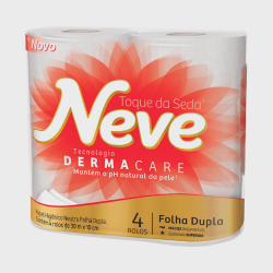 Papel Higiênico Neve Toque da Seda Folha Dupla 4 Unidades Menor preço em Papel Higiênico Neve Toque da Seda Folha Dupla 4 Unidades