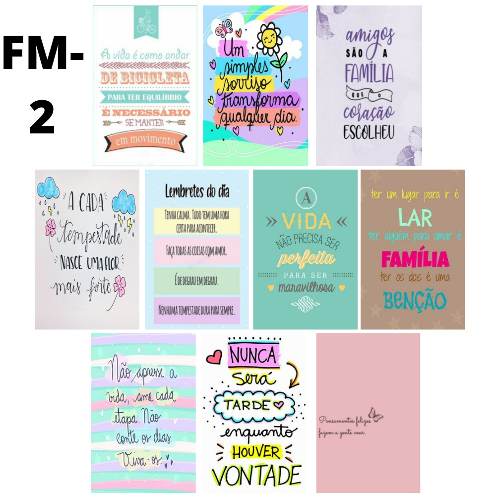 Kit Placas Com Frases Bonitas 13x20 – 10 Unidades em Promoção na Americanas