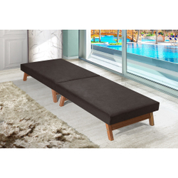 Cama Portátil Dobrável Marrom C/pés Madeira Espuma D26 Multifuncional é boa?
