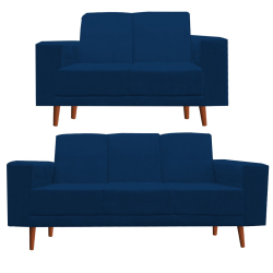 Conjunto namoradeira Sofá 2 & 3 Lugares Arezzo Marinho é boa?
