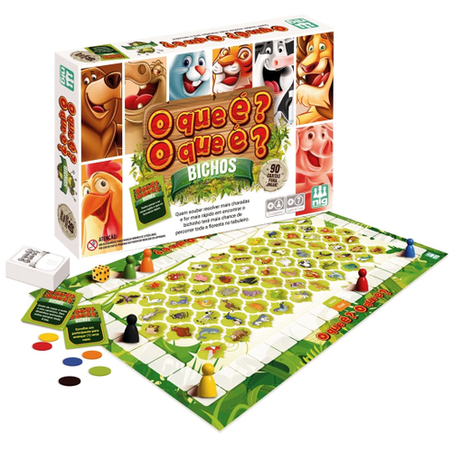 Brinquedo Jogo de Tabuleiro Bichorama animal planet Infantil