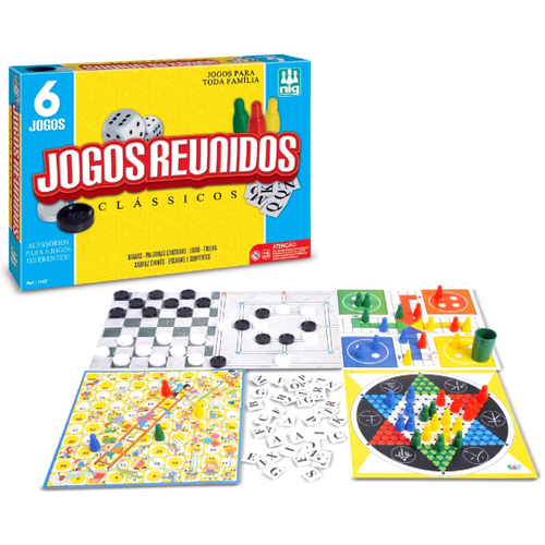 Kit 10 Jogos Clássicos Reunidos Xadrez Damas Ludo Batalha Naval