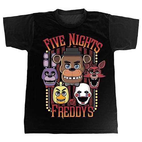 Camiseta Fnaf Five Nights At Freddys Jogo Game 2 Rosa - Kamisetas