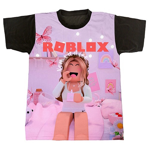 Camiseta Promoção Camisetas Roblox Infantil Preto