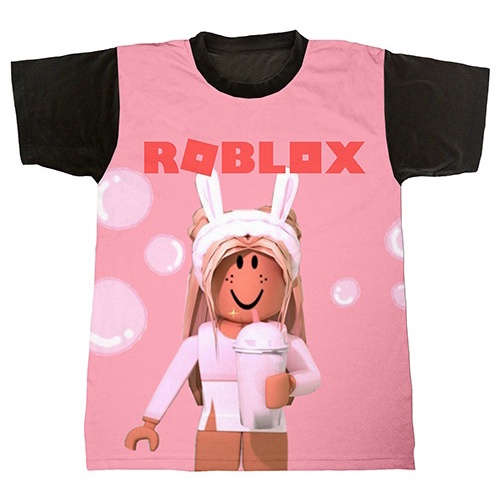 Camiseta Blusa Infantil Roblox Bacon Girl Avatar Menina