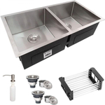 Cuba Dupla Quadrada Inox 304 Gourmet 8040 Com Acessórios