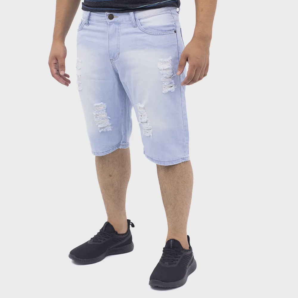 Bermuda jeans 2024 masculina clara