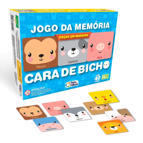 Jogo Educativo Madeira Formas e Bichos NIG Brinquedos 0452