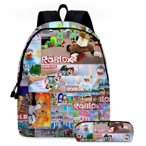 Mochila Escolar E Conjunto De Lancheira Para Estudantes Roblox Desenho  Animado/Crianças/Kit De Pacote + Livro De Almoço Traseiro