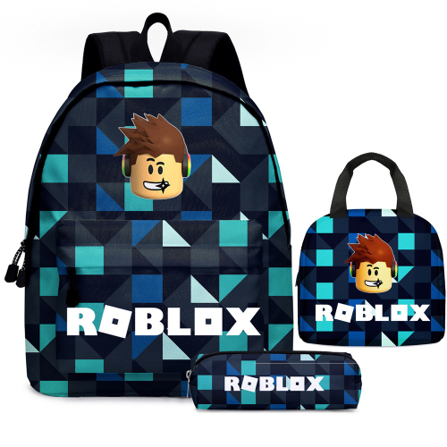 Mochila Infantil Masculina Roblox Carrinho Lancheira Estojo - USA