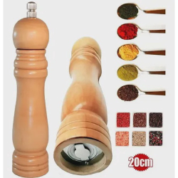 Moedor De Pimenta E Sal Madeira Moinho Cerâmica 20cm Tempero Grande é boa?