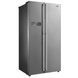 Menor preço em Refrigerador Midea Side By Side 528l Maxi Freezer, Frost Free, Painel Touch- Inox - 127v - Mdrs58