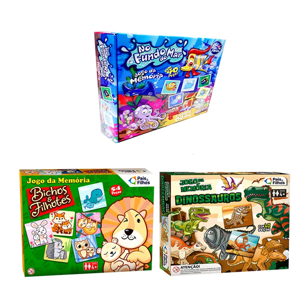 Kit 2 Jogos Educativos Bingo Ludico E Jogo Da Memoria +3anos