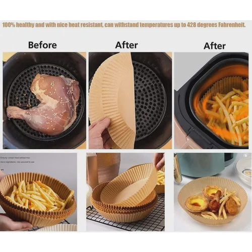 100pcs Air Fryer Paper Lining 20cm Antiaderente Tapete em Promoção