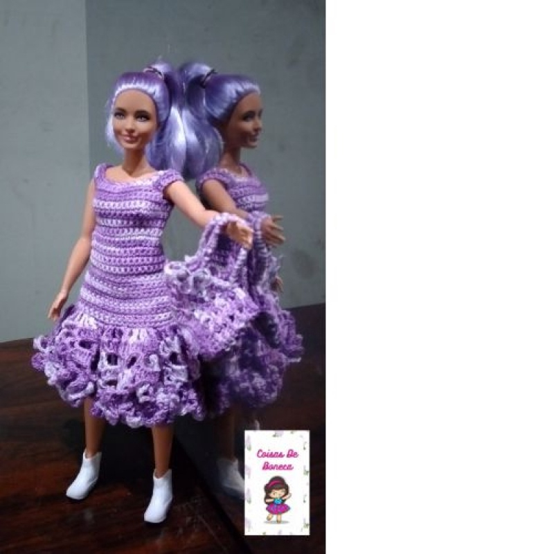 ROUPAS PARA BARBIE DE CROCHÊ  Barbie crochet gown, Crochet barbie