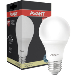 Kit 10 Lâmpada Led Bulbo E27 9w 4000K Bivolt Branco Neutro Avant Menor preço em Kit 10 Lâmpada Led Bulbo E27 9w 4000K Bivolt Branco Neutro Avant