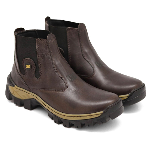 Bota Caterpillar masculina modulada impermeável preta 10 M 195018461261