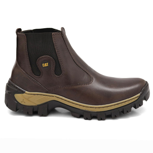 Bota Caterpillar Masculina Coturno Adventure Couro Cano Médio em