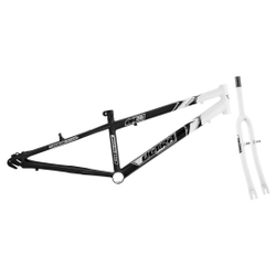 Quadro Aro 26 Aço Com Garfo Rebaixado Preto Branco Aro 26 Menor preço em Quadro Aro 26 Aço Com Garfo Rebaixado Preto Branco Aro 26