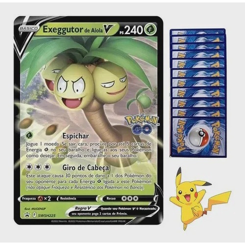 Conjunto de Cartas Pokémon Tipo Planta