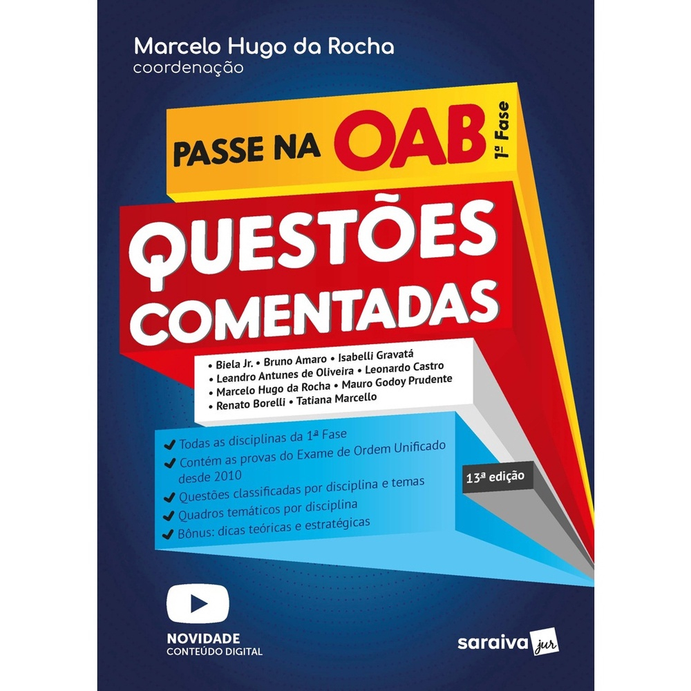 Livro - Passe Na Oab - 1ª Fase Da FGV - Questões Comentadas - 13ª ...