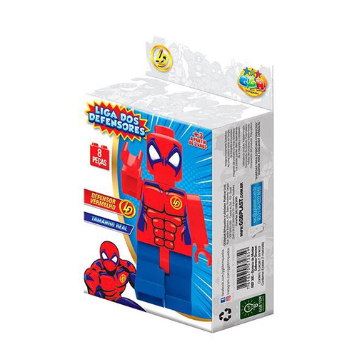 Kit Bonecos de Montar Super Herói - Homem Aranha Defensor Vermelho e Homem  de Ferro Defensor Amarelo no Shoptime