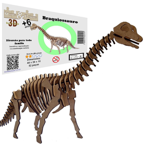 Dimetrodonte, Dinossauro 3D de Madeira