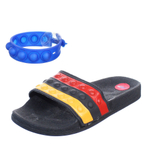Sandalia Infantil Juvenil Chinelo Pop It Popi Criança Menino Com Pulseira