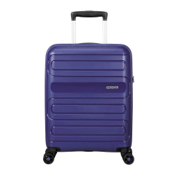 Mala de Bordo Pequena em Polipropileno American Tourister Sunside Cadeado Tsa Azul Menor preço em Mala de Bordo Pequena em Polipropileno American Tourister Sunside Cadeado Tsa Azul