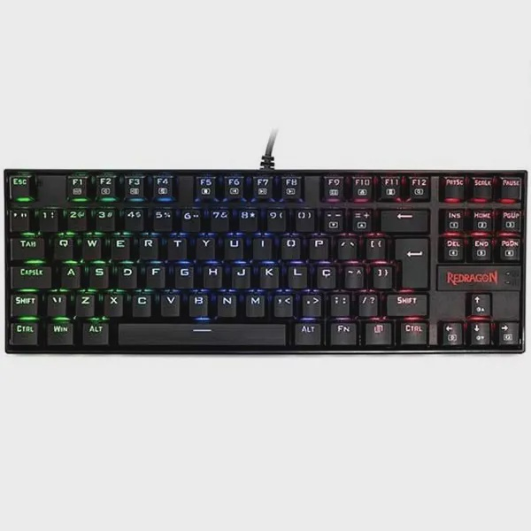 Teclado Mecanico Gamer Kumara Rgb Preto Switch Marrom Abnt Submarino