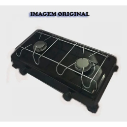Fogão Fogareiro 2 Bocas Preto Camping Portátil A Gás é boa?