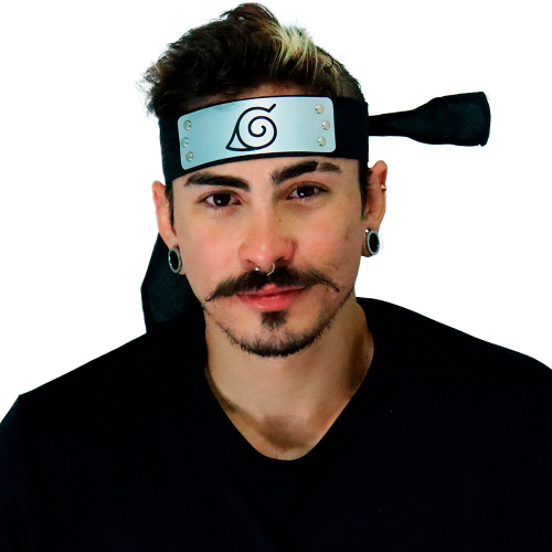 Bandana Naruto Aldeia Da Folha Ajustavel Flexível Cosplay Criança