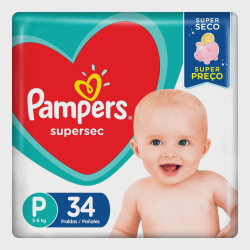 Fralda Pampers Supersec Pacotao P - 34 Unidades é boa?