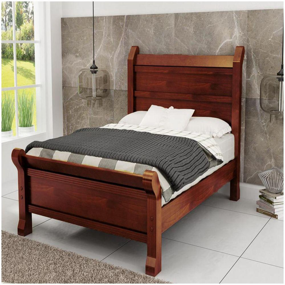 Cama Queen Size J Lia De Madeira Maci A Pinus Avel Em Promo O Na