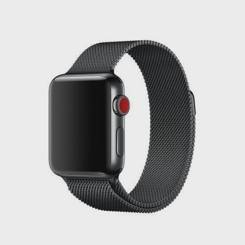 Apple Watch SE 44mm - Cinza, Pulseira Preta, Oferta