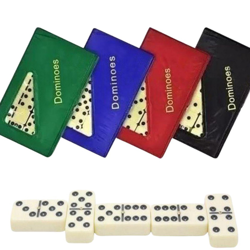 Jogo de Domino Extra Grosso Profissional 12 mm 28 peças Na Lata