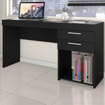 Mesa Para Escritório Office 2 Gavetas Preto Tx - Notavel