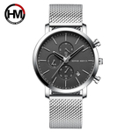 Relógio Multifuncional Hannah Martin HM-109 Pulseira de Malha de aço Inoxidável