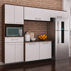 Cozinha Compacta Light com balcão 2 portas - Inove Menor preço em Cozinha Compacta Light com balcão 2 portas - Inove