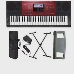 Kit Teclado casio CTK-6250 Capa Fonte Suporte Menor preço em Kit Teclado casio CTK-6250 Capa Fonte Suporte