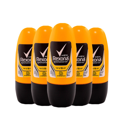 Kit com 12 Desodorante Roll On Rexona V8 MotionSense 48h Masculino 30ml em  Promoção na Americanas