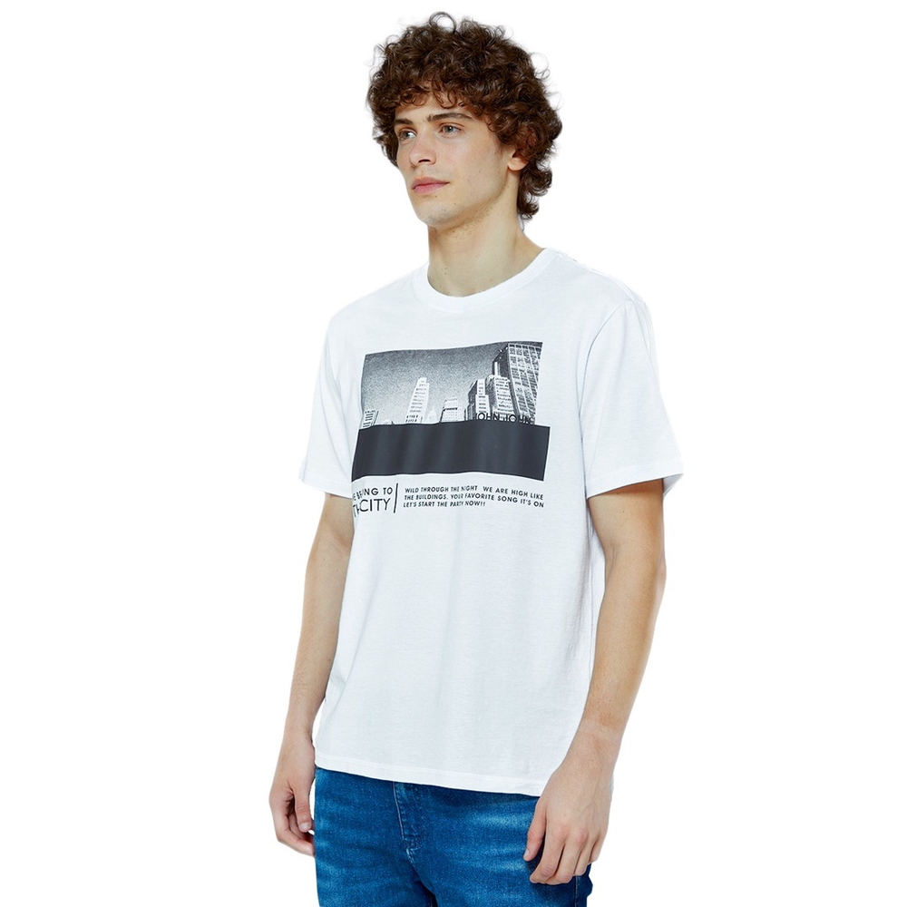 Camiseta John John Masculina Regular City Branca - Branco