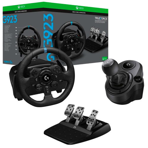 Volante Logitech G923 com pedal + Câmbio Driving Force Shifter para X-box  na Americanas Empresas