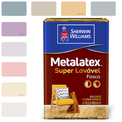 Tinta de Parede Metalatex Super Lavável Fosca 16L Menor preço em Tinta de Parede Metalatex Super Lavável Fosca 16L