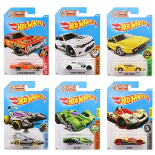 Kit 3 Carrinhos Hot Wheels Sortidos C4982 Mattel Básicos Escala 1