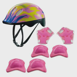 Kit Proteção Patins/Skate/Bike Infantil Rosa Capacete + 6 pçs é boa?