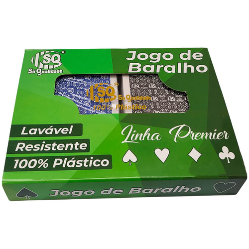 Kit 06 Baralho 100% Plástico Jogo De Cartas Profissional