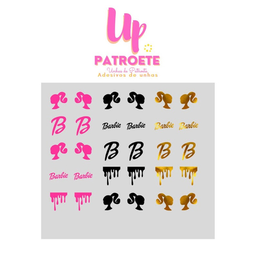 Adesivos de unhas mini cartelão barbie 2.0